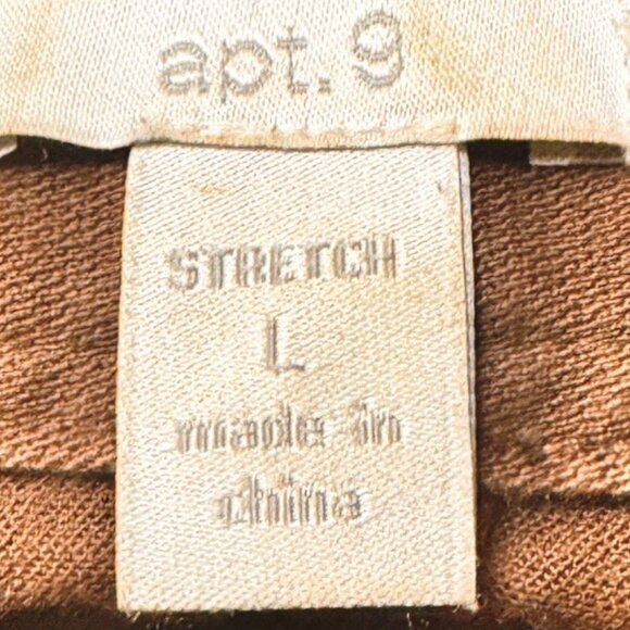 Apt 9 Sequin Embellished Utility Style Brown Jacket Pockets Button Front Large - Picture 6 of 9